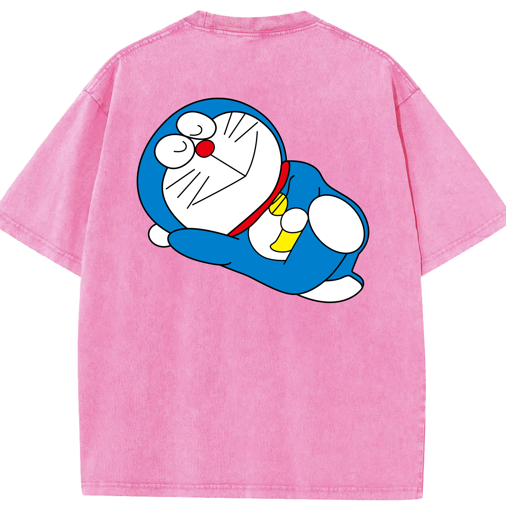 （画像用） ドラえもん Doraemon 綿100% ヴィンテージ風 半袖Tシャツ（背面プリント）